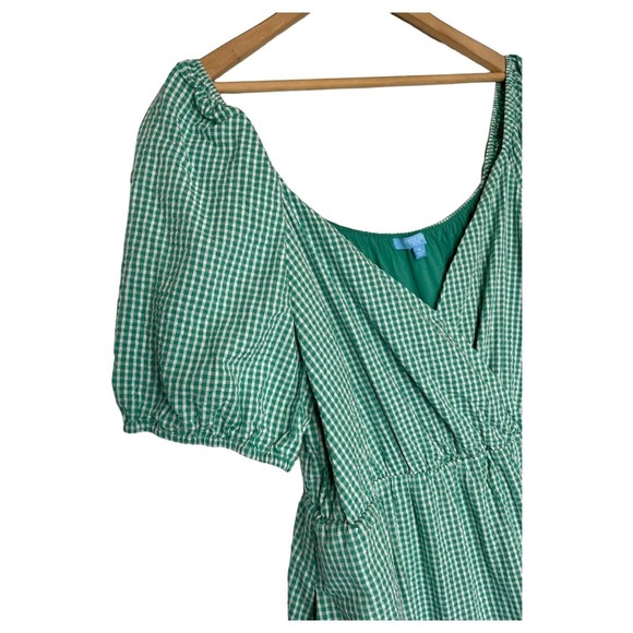 Draper James Green Gingham Midi Dress - Picture 5 of 16